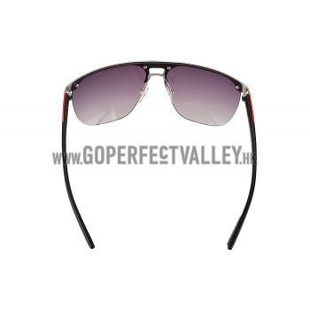 Prada Sporty Square Silver Frame Linea Rossa Logo Sunglasses 308312