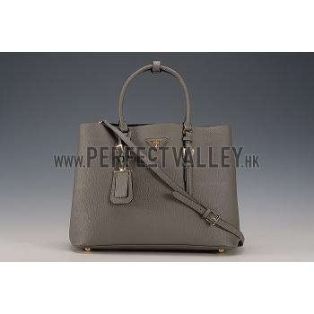 Replica Prada Double Tote Dark Grey