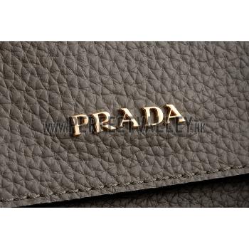 Replica Prada Double Tote Dark Grey