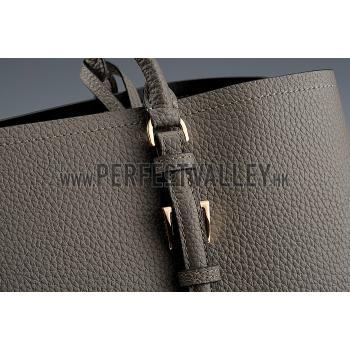 Replica Prada Double Tote Dark Grey