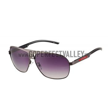 Prada Sporty Embellished Grey Frame Linea Rossa Logo Sunglasses 308303