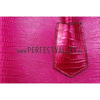 Prada Double Tote Crocodile Leather Bag Fuchsia