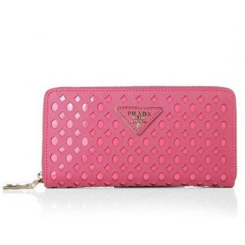 Cheap Prada  1140 Wallet Cow Leather Pink