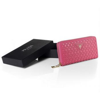 Cheap Prada  1140 Wallet Cow Leather Pink