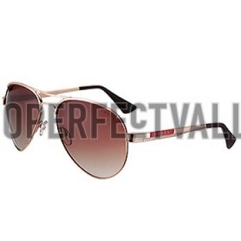 Prada Aviator Linea Rossa Logo Gold Frame Sunglasses 308224