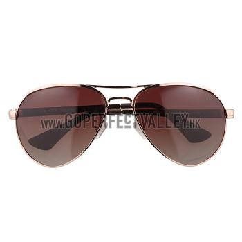 Prada Aviator Linea Rossa Logo Gold Frame Sunglasses 308224