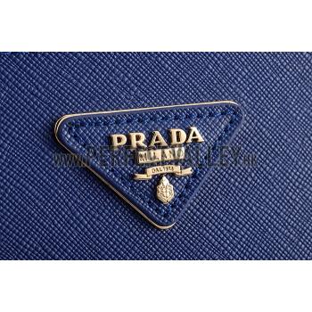 Prada Double Tote Blue With White Python Handles 18926809