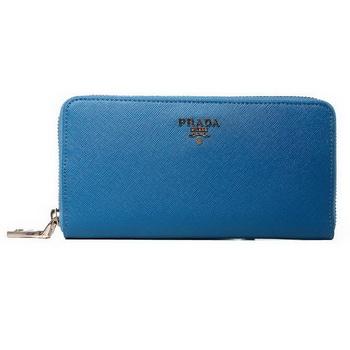 Prada  1M1136 Ladies Lambskin Blue Handbag