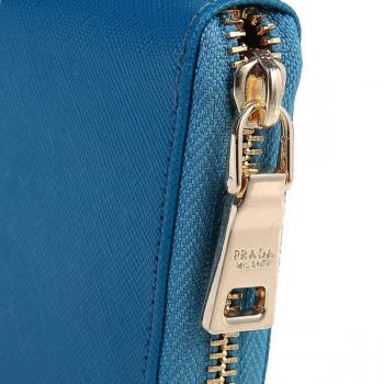 Prada  1M1136 Ladies Lambskin Blue Handbag