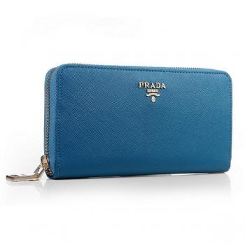 Prada  1M1136 Ladies Lambskin Blue Handbag