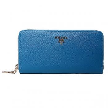 Prada  1M1136 Ladies Lambskin Blue Handbag