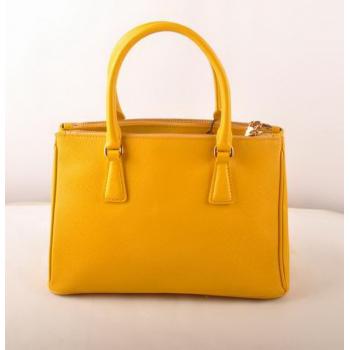 Prada  16625S Handbag Cow Leather Yellow