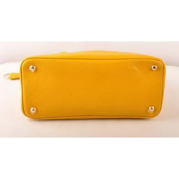 Prada  16625S Handbag Cow Leather Yellow