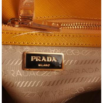 Prada  16625S Handbag Cow Leather Yellow