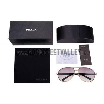 Prada Aviator Gold Frame Grey Lenses Sunglasses 308151 Replica