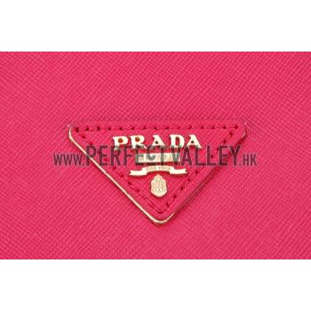 Prada Medium Saffiano Lux  Handle Fuchsia Replica