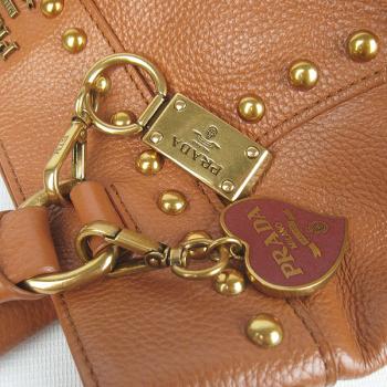 Prada  1882 Ladies Cross Body Bag Coffee