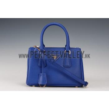 Prada Saffiano Small Leather Blue Bag Replica