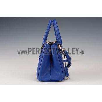 Prada Saffiano Small Leather Blue Bag Replica