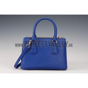 Prada Saffiano Small Leather Blue Bag Replica