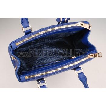 Prada Saffiano Small Leather Blue Bag Replica