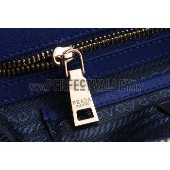 Prada Saffiano Small Leather Blue Bag Replica