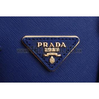 Prada Saffiano Small Leather Blue Bag Replica