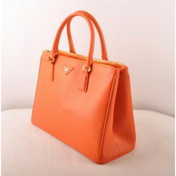 Prada  16625M Ladies Cow Leather Orange Handbag