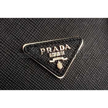 Prada Saffiano Double Tote Black Replica