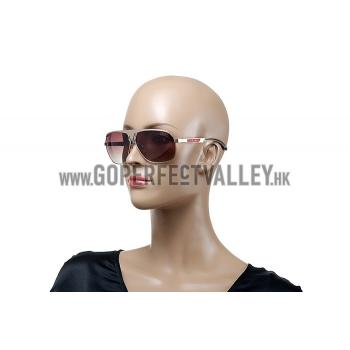 Prada Sporty Embellished Gold Frame Linea Rossa Logo Sunglasses 308302