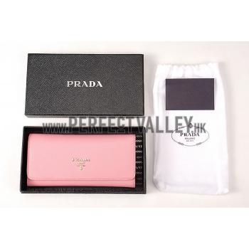 Prada Saffiano Leather Pink Wallet