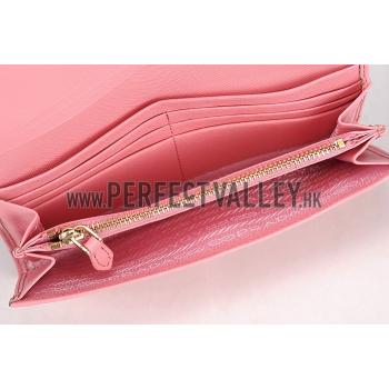 Prada Saffiano Leather Pink Wallet