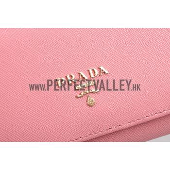 Prada Saffiano Leather Pink Wallet