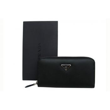 Prada  1M0506 Wallet Lambskin Black