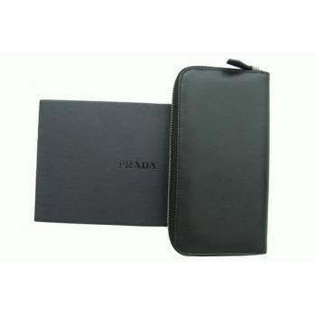 Prada  1M0506 Wallet Lambskin Black