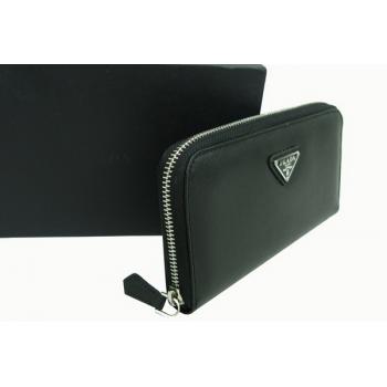 Prada  1M0506 Wallet Lambskin Black