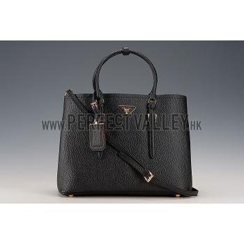 Prada Saffiano Soft Double Bag Black