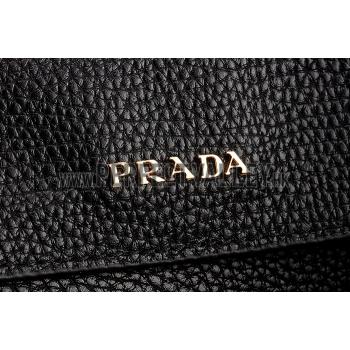 Prada Saffiano Soft Double Bag Black