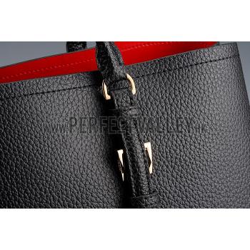 Prada Saffiano Soft Double Bag Black