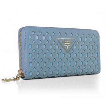 Replica Prada  1140 Ladies Wallet Blue