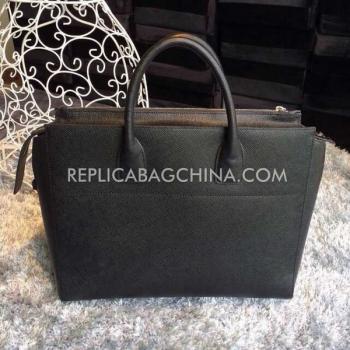 Prada Mens Handbag Leather Black