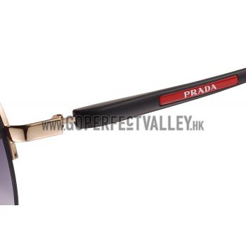 Cheap Prada Sporty Linea Rossa Logo Gold Frame Sunglasses 308215