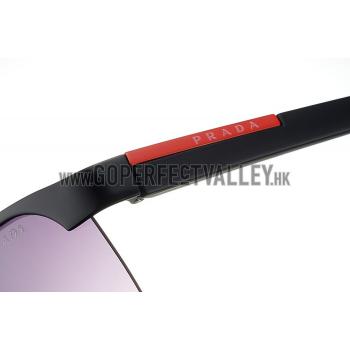 Replica Prada Sporty Square Black Frame Linea Rossa Logo Sunglasses 308309