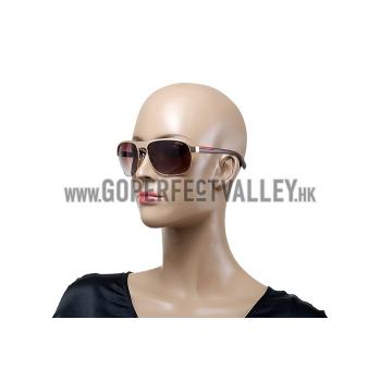 Prada Sporty Gold Frame Linea Rossa Logo Sunglasses 308306