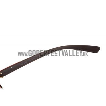 Prada Sporty Gold Frame Linea Rossa Logo Sunglasses 308306