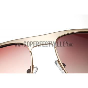 Prada Sporty Gold Frame Linea Rossa Logo Sunglasses 308306