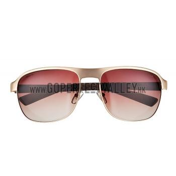 Prada Sporty Gold Frame Linea Rossa Logo Sunglasses 308306