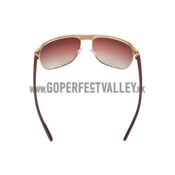 Prada Sporty Gold Frame Linea Rossa Logo Sunglasses 308306