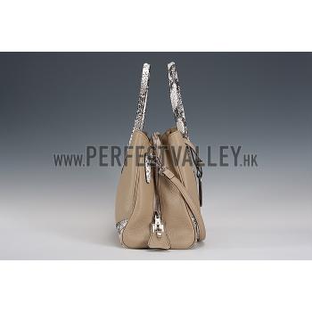 Replica Prada  Satchel Khaki And Python Handles 18926834