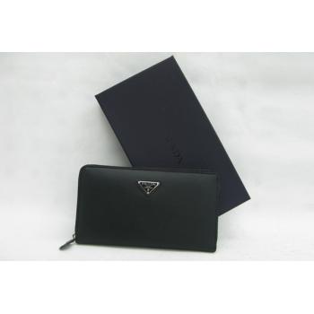 Prada  1M1188 Wallet Cow Leather Black